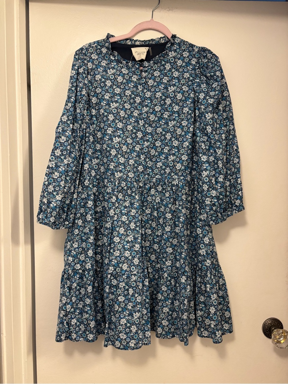 Hyacinth House Blue Floral Tiered Mini Dress - Women's Casual Shift Cottagecore